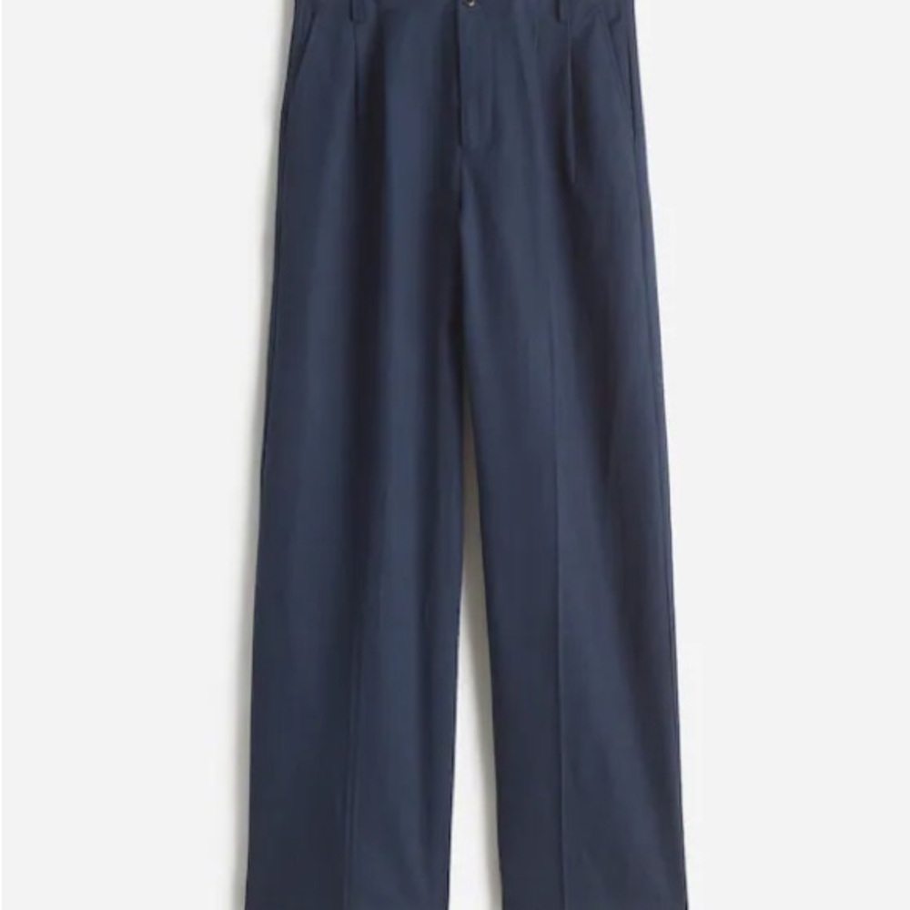 Madewell The Harlow Wide-Leg Pant in Drapey Twill size 4 in Deep Indigo - Picture 6 of 10